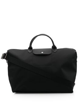 Longchamp: Чёрная дорожная сумка  Le Pliage