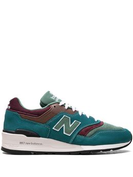 New Balance: Зелёные кроссовки  997