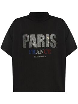 Balenciaga: Чёрная футболка 
