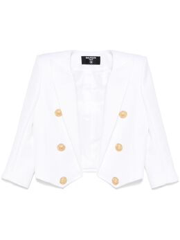 Balmain: Белый жакет 