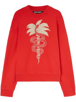 Palm Angels: Свитшот с вышивкой 