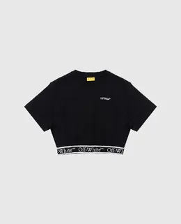 Off-White: Чорні футболки 