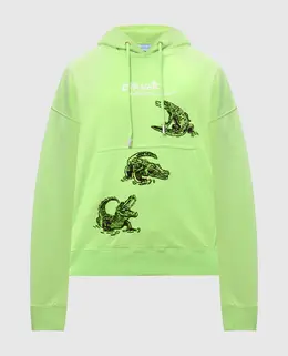 Off-White: Зелені толстовки 