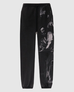 Off-White: Сірі брюки 