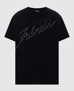 Balmain: Чёрная футболка 