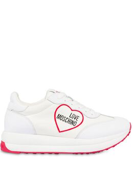 Love Moschino: Белые кроссовки 