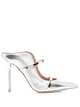 Malone Souliers: Серебристые сабо 
