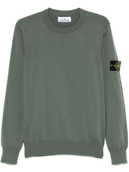 Stone Island: Зелёный свитер  Compass