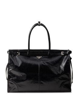 Prada: Чёрная сумка-шоппер 