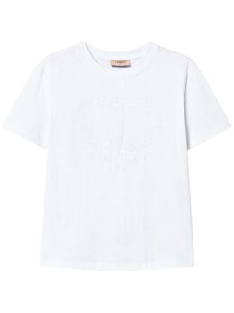 TWINSET: Белая футболка  Oval T