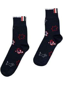 Thom Browne: Синие носки  Hector