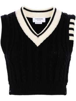 Thom Browne: Трикотажный жилет  4-Bar