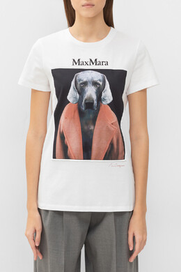 Max Mara: Белая футболка 