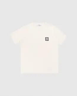 Stone Island: Бежевая футболка 