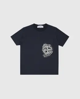 Stone Island: Синяя футболка 