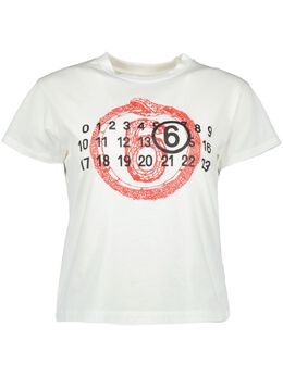 MM6 Maison Margiela: Белая футболка 