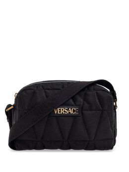 Versace: Чёрная сумка через плечо 