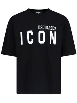 DSQUARED2: Чёрная футболка  Icon
