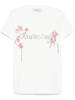 Blumarine: Белая футболка 
