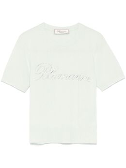 Blumarine: Светлая футболка 