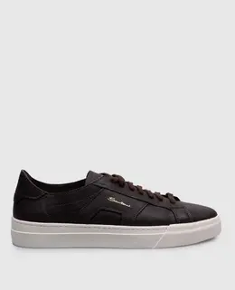 Santoni: Коричневі кеди 