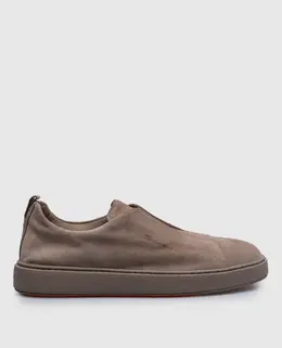 Santoni: Коричневые мокасины 