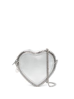 Stella McCartney: Серебристая сумка через плечо  Falabella