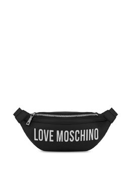 Love Moschino: Чёрная поясная сумка 