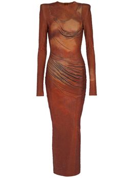Balmain: Длинное платье 