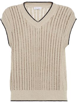 Brunello Cucinelli: Светлый жилет  Monili
