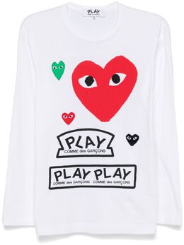 Comme Des Garçons Play: Футболка с принтом 