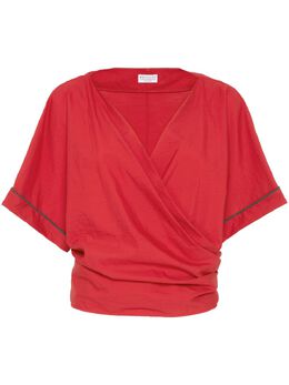 Brunello Cucinelli: Красная блуза  Monili