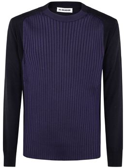 Jil Sander: Синий свитер 