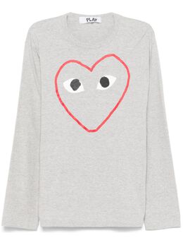 Comme Des Garçons Play: Футболка  Heart с принтом