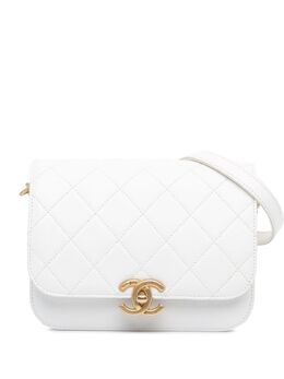 CHANEL Pre-Owned: Белая сумка через плечо 