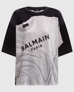 Balmain: Чёрная футболка 