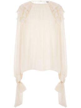 Chloé: Белая блуза 