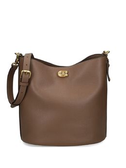 Coach: Коричневая сумка  Willow