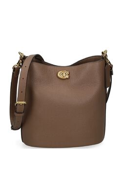 Coach: Коричневая сумка  Willow