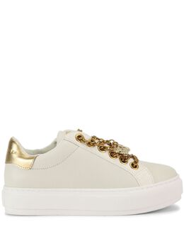 Kurt Geiger London: Белые кроссовки 