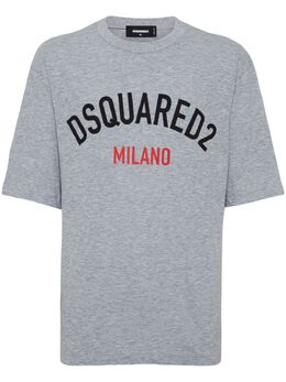 DSQUARED2: Хлопковая футболка  Milano