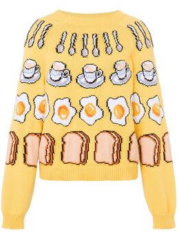 Moschino: Жаккардовый свитер 