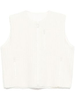 Homme Plissé Issey Miyake: Белый жилет 