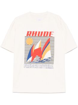 RHUDE: Белая футболка 
