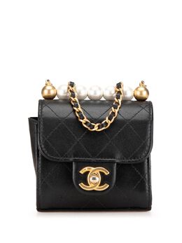 CHANEL Pre-Owned: Чёрный клатч 