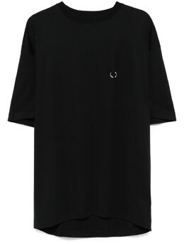 Mugler: Чёрная футболка 