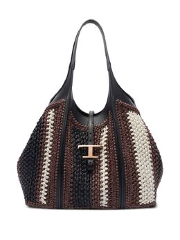 Tod's: Коричневая сумка-шоппер  T Timeless