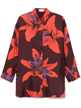 Alexander McQueen: Рубашка с растительным принтом 