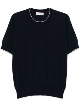 Brunello Cucinelli: Синяя футболка 
