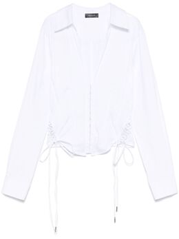 Mugler: Рубашка с корсетом 